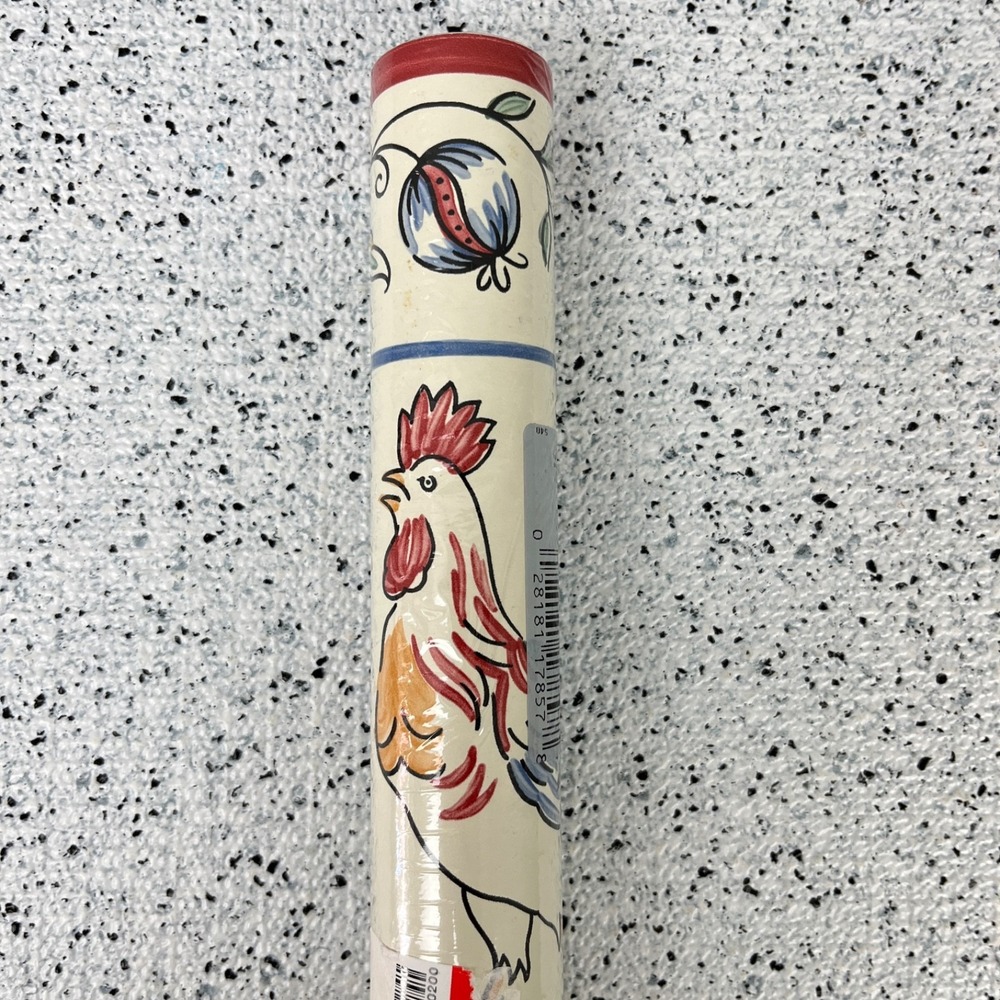 Vtg Sunworthy Rooster Wallpaper Border Chicken Country Kitchen Farmhouse 5 yards